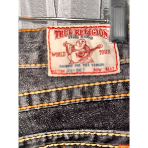 True Religion Dark Wash Low Rise Bootcut Jeans Womens Size 28 USA-Made Denim - Picture 9 of 12